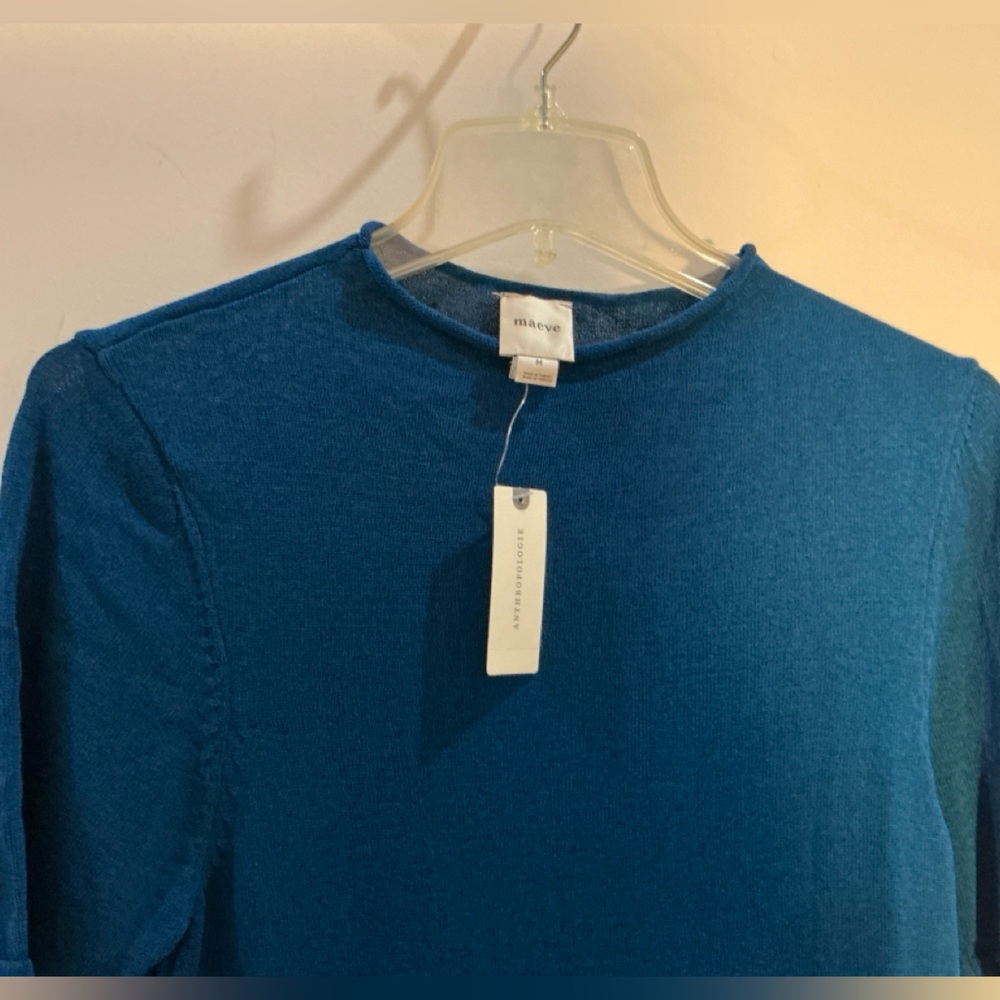 Anthropologie Teal Short Sleeve Tee